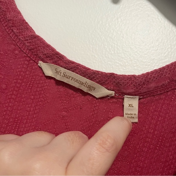 Soft Surroundings Bailey Dress Sleeveless Maxi V Neck light Red XL - Picture 8 of 10